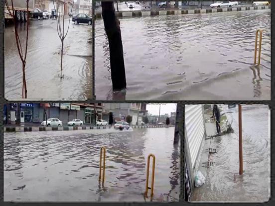 بارش باران و حکایت های همیشگی خیابان های پیرانشهر