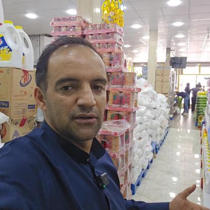واکنش نجیب عبدمجدی خبرنگار هاناخبر به خرید انبوه اقلام اساسی در جنگ تحمیلی اسرائیل و ایران