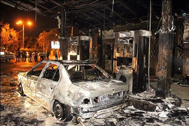 مصدومیت 34 نفر در آتش‌سوزی یکی از پمپ بنزینهای سلیمانیه